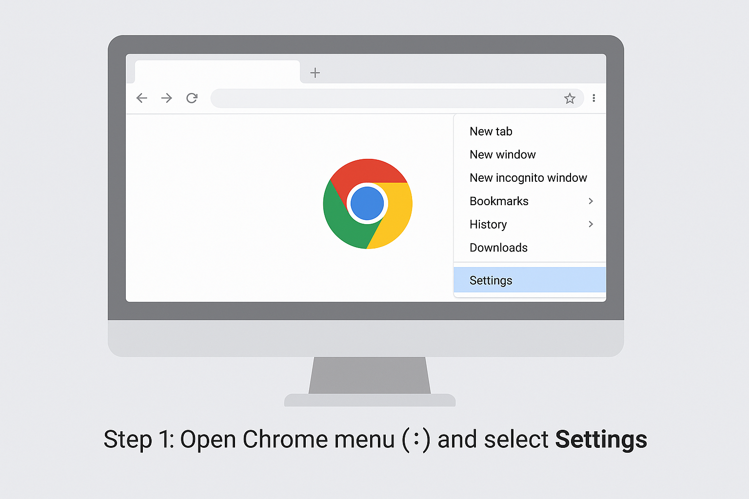 Step 1 screenshot for Chrome (desktop)
