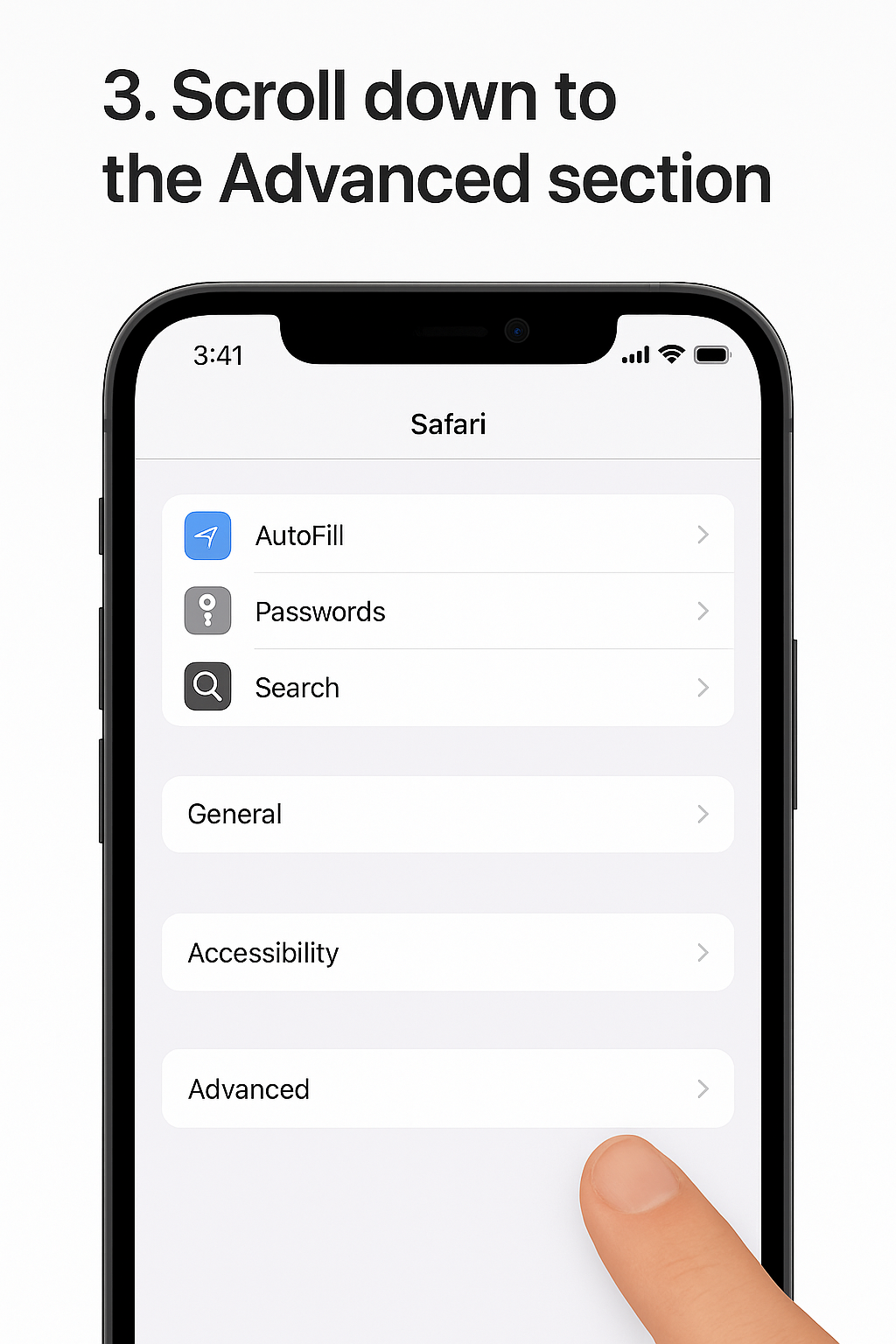 Step 3 screenshot for Safari (mobile)