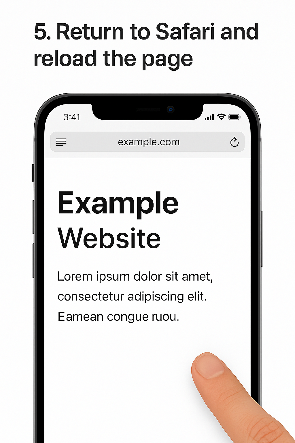 Step 5 screenshot for Safari (mobile)